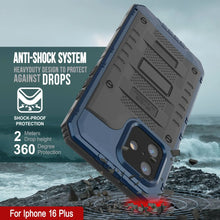 Cargar imagen en el visor de la galería, iPhone 16 Plus Metal Extreme 3.0 Serie Estuche impermeable aluminio IP68 w/buillt en la pantalla Protector y Kickstand [azul]

