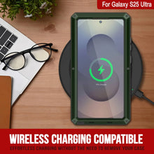 Cargar imagen en el visor de la galería, Galaxy S25 Case Ultra Metal, cubierta de armadura de grado militar de servicio pesado [prueba de choque] Cuerpo completo duro [verde oscuro]
