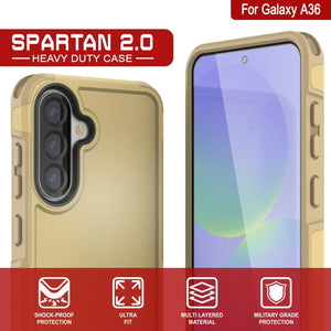 Punkcase Galaxy A36 Case, [Serie Spartan 2.0] Carrera de servicio pesado resistente [amarillo]