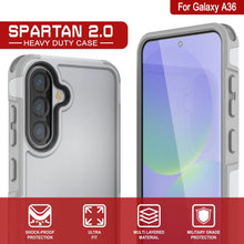 Cargar imagen en el visor de la galería, Punkcase Galaxy A36 Case, [Serie Spartan 2.0] Carrera de servicio pesado resistente [blanco]
