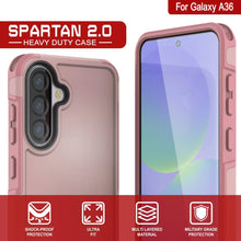 Cargar imagen en el visor de la galería, Punkcase Galaxy A36 Case, [Serie Spartan 2.0] Carrera de servicio pesado resistente [rosa]
