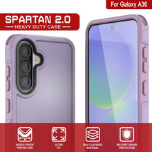 Cargar imagen en el visor de la galería, Punkcase Galaxy A36 Case, [Serie Spartan 2.0] Carrera de servicio pesado resistente [magenta]
