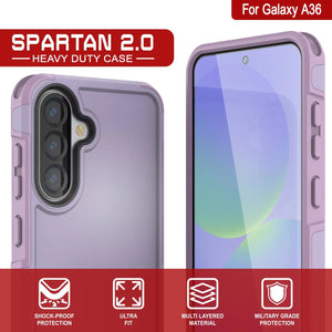 Punkcase Galaxy A36 Case, [Serie Spartan 2.0] Carrera de servicio pesado resistente [magenta]