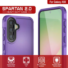 Load image into Gallery viewer, Punkcase Galaxy A56 Case, [Serie Spartan 2.0] Carrera de servicio pesado resistente [púrpura]
