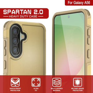 Punkcase Galaxy A56 Case, [Serie Spartan 2.0] Carrera de servicio pesado resistente [amarillo]