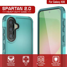 Cargar imagen en el visor de la galería, Punkcase Galaxy A56 Case, [Serie Spartan 2.0] Carrera de servicio pesado resistente [azul claro]
