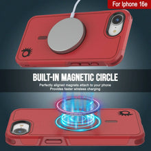 Load image into Gallery viewer, Punkcase iPhone 16E Case, [Serie Spartan 2.0] Carrera de servicio pesado resistente con protector de pantalla incorporado [rojo]
