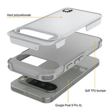 Cargar imagen en el visor de la galería, Punkcase Google Pixel 9 Pro XL Case, [Serie Spartan 2.0] Cubierta de servicio pesado resistente con protector de pantalla incorporado [blanco]

