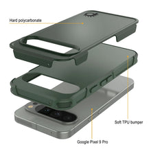 Cargar imagen en el visor de la galería, Punkcase Google Pixel 9 Pro Case, [Serie Spartan 2.0] Carrera de servicio pesado resistente con protector de pantalla incorporado [verde oscuro]

