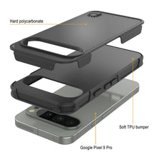 Cargar imagen en el visor de la galería, Punkcase Google Pixel 9 Pro Case, [Serie Spartan 2.0] Carrera de servicio pesado resistente con protector de pantalla incorporado [negro]
