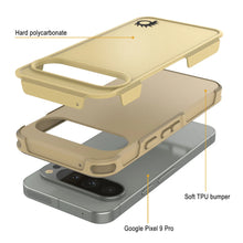 Cargar imagen en el visor de la galería, Punkcase Google Pixel 9 Pro Case, [Serie Spartan 2.0] Cubierta de servicio pesado resistente transparente con protector de pantalla incorporado [amarillo]
