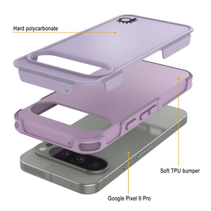 Punkcase Google Pixel 9 Pro Case, [Serie Spartan 2.0] Carrera de servicio pesado resistente con protector de pantalla incorporado [magenta]