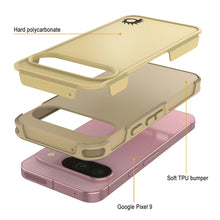 Cargar imagen en el visor de la galería, Punkcase Google Pixel 9 Case, [Serie Spartan 2.0] Cubierta de servicio pesado resistente transparente con protector de pantalla incorporado [amarillo]
