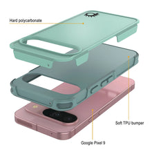 Cargar imagen en el visor de la galería, Punkcase Google Pixel 9 Caso, [Serie Spartan 2.0] Cubierta de servicio pesado resistente con protector de pantalla incorporado [verde azulado]
