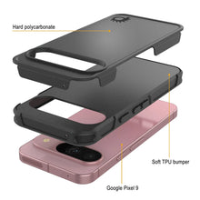 Cargar imagen en el visor de la galería, Punkcase Google Pixel 9 Case, [Serie Spartan 2.0] Cubierta de servicio pesado resistente con protector de pantalla incorporado [negro]
