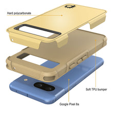 Load image into Gallery viewer, Funda PunkCase para Google Pixel 9, [Serie Spartan 2.0], transparente, resistente y duradera, con protector de pantalla incorporado [amarillo]
