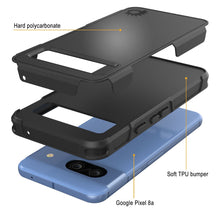 Load image into Gallery viewer, Funda PunkCase para Google Pixel 9, [Serie Spartan 2.0], transparente, resistente y duradera, con protector de pantalla incorporado [negro]
