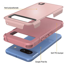 Load image into Gallery viewer, Funda PunkCase para Google Pixel 9, [Serie Spartan 2.0], transparente, resistente y duradera, con protector de pantalla incorporado [rosa]
