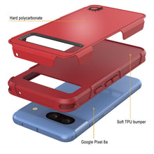 Load image into Gallery viewer, Funda PunkCase para Google Pixel 9 Pro XL, [Serie Spartan 2.0], transparente, resistente y duradera, con protector de pantalla incorporado [rojo]
