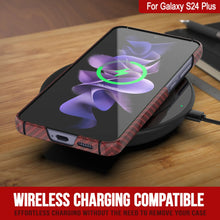 Cargar imagen en el visor de la galería, Case de Galaxy S24 Plus, Punkcase Carbon -Shield, Sesta Duty y Ultra Fin Cover [Probante de choque] [Non Slip] [Rojo]
