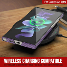 Cargar imagen en el visor de la galería, Galaxy S24 Ultra Case, Punkcase Carbon -Walfield, Sesta Duty y Ultra Fin Cover [a prueba de choques] [Non Slip] [púrpura]
