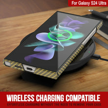 Cargar imagen en el visor de la galería, Galaxy S24 Ultra Case, Punkcase Carbon -Walkield, Heavy Duty y Ultra Fin Cover [a prueba de choques] [no deslizamiento] [amarillo]
