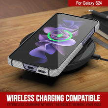 Cargar imagen en el visor de la galería, Case Galaxy S24, Punkcase Carbonalfield, Servicio pesado y cubierta ultra delgada [a prueba de choque] [no deslizamiento] [blanco]
