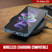 Cargar imagen en el visor de la galería, Case Galaxy S24, Punkcase Carbonalfield, Servicio pesado y cubierta ultra delgada [a prueba de choques] [no deslizamiento] [azul claro]
