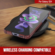 Cargar imagen en el visor de la galería, Case Galaxy S24, Punkcase Carbonalfield, Servicio pesado y cubierta ultra delgada [a prueba de choques] [no deslizamiento] [rojo]
