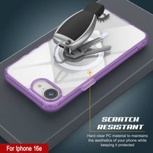 Cargar imagen en el visor de la galería, Punkcase iPhone 16E Case de carga inalámbrica magnética [Serie ClearMag] [Purple]
