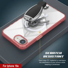 Cargar imagen en el visor de la galería, Punkcase iPhone 16E Case de carga inalámbrica magnética [Serie ClearMag] [Rojo]
