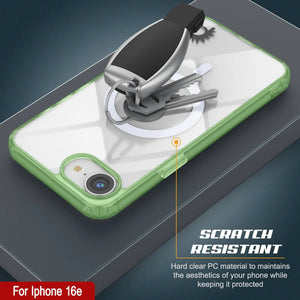 Punkcase iPhone 16E Case de carga inalámbrica magnética [Serie ClearMag] [verde]