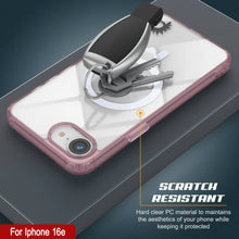 Load image into Gallery viewer, Punkcase iPhone 16E Case de carga inalámbrica magnética [Serie ClearMag] [Rose]
