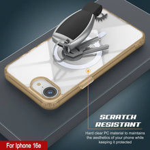 Load image into Gallery viewer, Punkcase iPhone 16E Case de carga inalámbrica magnética [Serie ClearMag] [Oro]
