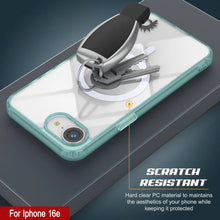 Cargar imagen en el visor de la galería, Punkcase iPhone 16E Case de carga inalámbrica magnética [Serie ClearMag] [Teal]
