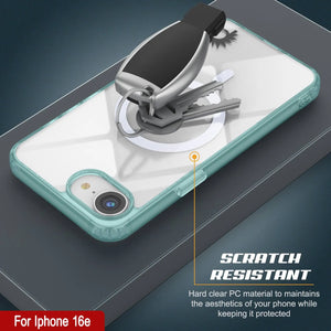 Punkcase iPhone 16E Case de carga inalámbrica magnética [Serie ClearMag] [Teal]
