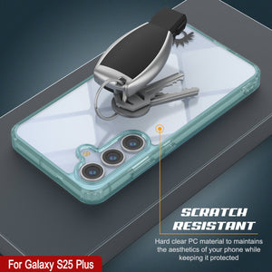 Funda para Galaxy S25 Plus [Serie de acrílico transparente] [Antideslizante] Para Galaxy S25 Plus [Verde azulado]