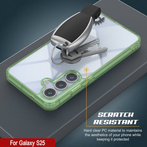 Funda para Galaxy S25 [Serie de acrílico transparente] [Antideslizante] Para Galaxy S25 [Verde]