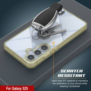 Funda para Galaxy S25 [Serie de acrílico transparente] [Antideslizante] Para Galaxy S25 [Amarillo]