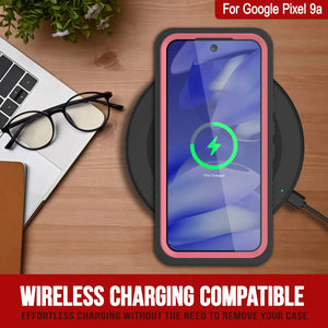 Caso impermeable de Google Pixel 9a, cubierta de armadura punkcase [serie extrema] con protector de pantalla incorporado [rosa]