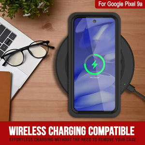 Caso impermeable de Google Pixel 9a, cubierta de armadura punkcase [serie extrema] con protector de pantalla incorporado [negro]