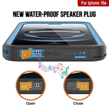 Cargar imagen en el visor de la galería, Case impermeable para iPhone 16E, cubierta de armadura punkcase [serie extrema] con protector de pantalla incorporado [azul marino]
