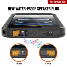 Cargar imagen en el visor de la galería, Case impermeable para iPhone 16E, cubierta de armadura punkcase [serie extrema] con protector de pantalla incorporado [negro]
