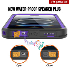 Cargar imagen en el visor de la galería, Case impermeable del iPhone 16E, cubierta de armadura punkcase [serie extrema] con protector de pantalla incorporado [púrpura]
