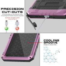 Cargar imagen en el visor de la galería, Case impermeable de aluminio de iPhone 16 Plus Metal Extreme 3.0 IP68 con Buillt en la pantalla Protector y Kickstand [rosa]
