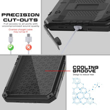 Cargar imagen en el visor de la galería, iPhone 16 Pro Max Metal Extreme 3.0 Estuche impermeable de aluminio IP68 con buillt en la pantalla Protector y Kickstand [negro]
