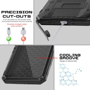 Case impermeable de aluminio iPhone 16 Pro Metal Extreme 3.0 aluminio IP68 con buillt en la pantalla Protector y Kickstand [negro]
