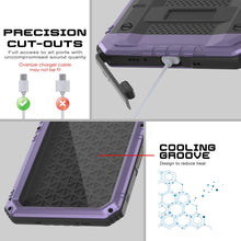 Load image into Gallery viewer, Caso impermeable de aluminio iPhone 16 Pro Metal Extreme 3.0 aluminio IP68 con buillt en la pantalla Protector y Kickstand [Purple]
