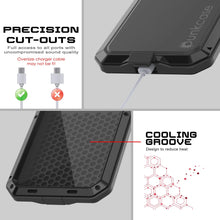 Cargar imagen en el visor de la galería, Galaxy S25 más estuche de metal, cubierta de armadura de grado militar de servicio pesado [prueba de choque] Cuerpo completo duro [negro]
