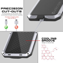 Cargar imagen en el visor de la galería, Galaxy S25 más estuche de metal, cubierta de armadura de grado militar de servicio pesado [prueba de choque] Cuerpo completo duro [blanco]
